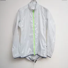 MIZUNO（ミズノ） 超軽量 ウィンドブレーカー ジャケット Lサイズ　ライトグレー × ライムグリーン