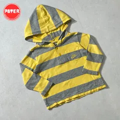 【80cm】00s old NIKE ナイキ　ストライプ　フード　カットソー　長袖