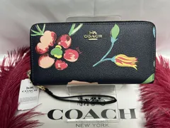 2024年最新】コーチ財布 COACH フラワープリントレザーアコーディオン