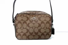 【213277】COACH コーチ  シグネチャー柄 ショルダーバッグ 91677 ベージュ×カーキ系