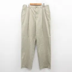 W35/古着 トミーヒルフィガー ブランド チノ パンツ チノパン メンズ ワンポイントロゴ 薄ベージュ カーキ 25oct22 中古 ボトムス ロング