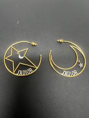 Christian Dior J’ADIOR ピアス アシンメトリー 星＆月モチーフ ゴールド×シルバー ディオール