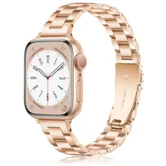 【数量限定】洗練い細い対応アップルウォッチ バンド41mm 40mm 38mm 42mm(Series 10)、おしゃれiWatch バンド可愛い、コンパチブルApple Watch バンド ステンレス、簡単な調整、対応のアップルウォッチ バンド レディース、