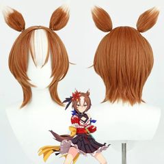 ウマ娘 プリティーダービー ヤエノムテキ コスプレ ウィッグ 耳付き