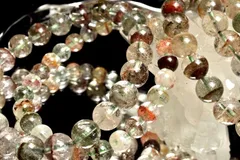 マルチカラー ガーデンクォーツ(庭園水晶)　8.5mm　ブレスレット 1個売り パワーストーン 天然石 _BG5801-85