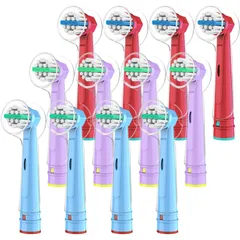 人気☆彡やわらかめ すみずみクリーンキッズ キッズ EB10 子供用 oral 替えブラシ b 電動歯ブラシ 用の 対応 互換ブラシ オーラルB こども ブラウン 12本入 Trustnice