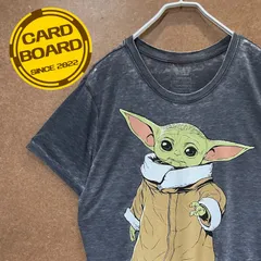 US古着 ベビーヨーダ スター・ウォーズSTAR WARS マンダロリアン 丸裾半袖tシャツ灰色XXL