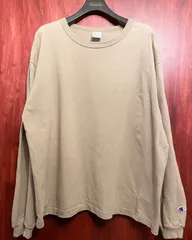 MADE IN USA製 Champion T1011 長袖Tシャツ ブラウン Lサイズ