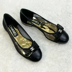 CHANEL フラットシューズ G26480 ココマーク 36 1/2