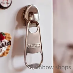 【新品未使用】メタルボトルオープナー金属製オープナー、ビール、ワイン、ジュース用磁気ジッパー栓抜き、バー、パブ、クラブ、レストラン、家庭用に最適、夏のドリンクウェアアクセサリーとキッチンアイテム Fb7q173