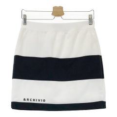 タグ付き未使用品】ARCHIVIO ストライプスカート ホワイト/ブラック