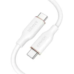 【新品・3営業日で発送】ANKER アンカー Anker PowerLine III Flow USB-C ＆ USB-C ケーブル(1.8m クラウドホワイト)
