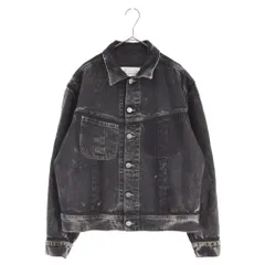 Martin Margiela (マルタンマルジェラ) 22AW Painted Black Denim Jacket S50AM0577 S30842 ペイント加工 ブラックデニムジャケット ブラックのサムネイル