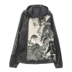 VALENTINO (ヴァレンチノ) アストロ グラフィックプリントナイロンジップアップパーカー フーディー ナイロンジャケット 宇宙飛行士 ブラック TV3CI3555YGのサムネイル