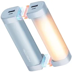 HAGOOGI (ハゴオギ) 充電式カイロ 360°全面発熱 3秒急速発熱 3階段温度調節 電気カイロ モバイルバッテリー機能 大容量 クリスマスプレゼント 10000mAh 14時間連続発熱可能 【新型磁気式/分離式設計】 小型 超軽量 持ち運びやすい