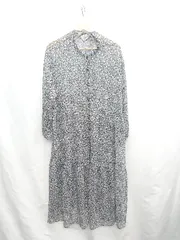 ◇ ⊂ CIAOPANIC TYPY チャオパニックティピー 総柄 シースルー 長袖 膝下丈 ワンピース サイズF ブラック系 レディース E  【1503060001172】