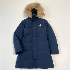 DANTON ダントン ロングダウンコート ダウンジャケット ファー付き ネイビー 定価5万