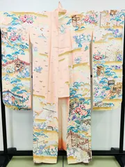 ◇KWF015 振袖 正絹 古着 結婚式 卒業式 成人式 初詣