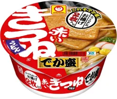 L065	赤いきつねうどん　でか盛（東日本向け）　マルちゃん　赤いきつねうどん　136g ×12個　ケース販売　夜食　勉強中　受験生　昼ごはん　間食　うまい　辛い　夜更かし　うどん	4901990368056のサムネイル