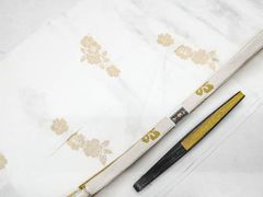 【京松】リサイクル着物 和装小物 帯締め帯揚げセット 礼装用 高麗組 金糸 縫取 末広付 帯締 帯揚 kyo7w07-762