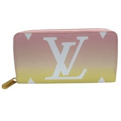 美品 LOUIS VUITTON ルイヴィトン M80361 ジッピー・ウォレット バイザプール 長財布 (小銭入れあり） モノグラムキャンバス レディース ルイ・ヴィトン ピンク イエロー ♯0203010271