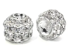 『1個』 ロンデル 楕円型 17mm シルバー ハンドメイド アクセサリーパーツ 材料 ロンデル 銀色 ラインストーン