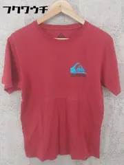 ◇ QUIKSILVER クイックシルバー プリント 半袖 Tシャツ カットソー サイズM レッド メンズ 【中古】 【1002801093921】