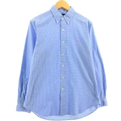 古着 ラルフローレン Ralph Lauren CLASSIC FIT ギンガムチェック 長袖 ボタンダウンチェックシャツ メンズM相当/eaa546830