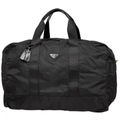 プラダ PRADA ロゴプレート ボストンバッグ ２WAY ショルダーバッグ ボストンバッグ ナイロン ブラック レディース 【中古】のサムネイル