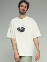 フェン・チェン・ワン Feng Chen Wang 刺繍×プリント クルーネック 半袖 Tシャツ YU ZI XIE FCWFUS19TS09 ホワイトのサムネイル