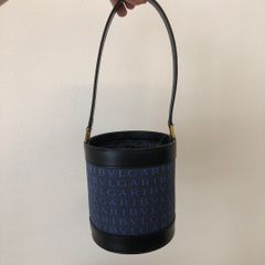 BVLGARI（ブルガリ）ロゴマニア ビーゼロワン ハンドバッグ レザー ブラック/グレー レディース