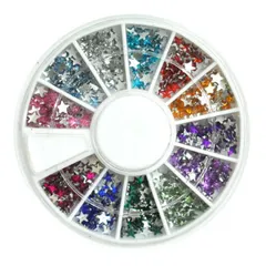 【送料無料】星 ストーンセット パーツ ネイルパーツ ストーン セット アクリルストーン ジェル ジェルネイル ネイル用品 ネイル ネイル工房【アクリルストーンスターカット12色セット(お試し少量パック)】