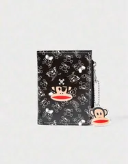Paul Frank　ポールフランク　財布　二つ折り財布　ジュリアス　ドクロ　スカルヴィ　ウォレット　カード入れ　猿　さる　サル　MONKEY　ドクロ　解像度　ブラック　黒　可愛い　アメリカ　ブランド　キャラクター　ギフト　プレゼント　海外雑貨のサムネイル