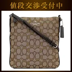 コーチ ショルダーバッグ ベージュ ブラウン シグネチャー F58421 美品