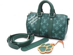 ルイヴィトン モノグラム ヘリテージ キーポル･バンドリエール 25 2way ショルダーバッグ ハンドバッグ グリーン M12684