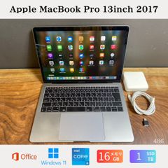 ［新品バッテリー/美品］Apple MacBook Pro 13inch 2017/Core i5 2.3GHz/メモリ16GB/SSD1TB/Windows11/Office 2024/486