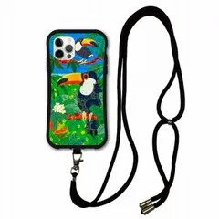 [iPhone11 Pro アイフォン11プロ] iPhoneSE 第3世代 / 第2世代 スマホショルダー付 i-coronケース iPhone15 iPhone14 iPhone13 12 11 スマホケース カバー 肩掛け 斜め掛け アニマル柄 オニオオ