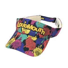 LOUD MOUTH ラウドマウス  サンバイザー コミカルブロット ブラック系  [240101430487] ゴルフウェア ストスト