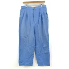 トミーヒルフィガー パンツ ボトムス ワイド コットン メンズ 32/36サイズ ブルー TOMMY HILFIGER 【中古】