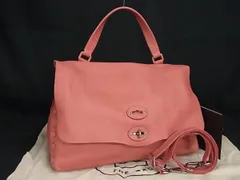 ■美品■ ZANELLATO ザネラート ポスティーナ レザー 2WAY ハンドバッグ ショルダー 肩掛けかばん レディース ピンク系 FM4486のサムネイル
