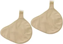 Micopuella(ミコプエラ) 乳癌パッド シリコンパッド ホック付き 専用カバー 2枚セット 人工乳房保護カバー(ベージュ,  XS)