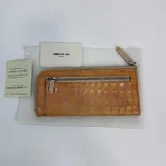 COMME CA DU MODE SACS コムサデモードサック クロコ型押し ラウンドファスナー 長財布 ベージュ アースカラー 薄ピンク レザー レディースのサムネイル