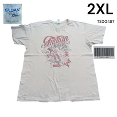 GILDAN 古着プリント半袖Tシャツ 2XL ベージュ　TS00487