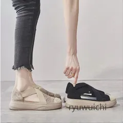 【美品・未使用新品】サンダル レディース ゴムフィットサンダル レース スニーカー ウェッジソール 厚底サンダル おしゃれ 通気性 疲れない 快適 通気性 美脚 春夏