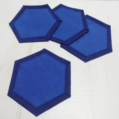 コースターNo.4　紺×濃紺