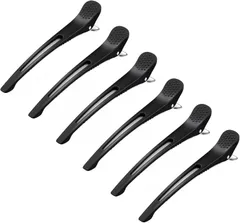 Byarei ダッカール  髪留め ヘアピン 大きめ ヘアクリップ 美容師 プロ用 前髪 クリップ ブロッキング 跡がつかない ヘア ピン (黒色×3)メンズ レディース