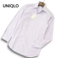 新品 未使用★ UNIQLO ユニクロ 通年 SLIM FIT ファインクロス ストレッチ 長袖 チェック シャツ Sz.S　メンズ