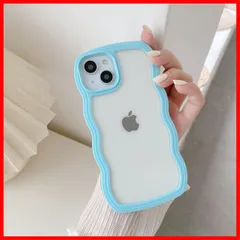 【在庫処分】ブルー - 対応 6.1インチ ケース Pro 12/12 アイフォン ストラップホール付き ワイヤレス充電対応 スマホケース 耐衝撃 軽量 薄型 透明 可愛い 韓国 おしゃれ TPUカバー クリア Proケース 12 iPhone iPhone