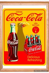 コカコーラ大型ポスター額縁付き　海外製 アメリカ雑貨通販 フィフティファイブ / 復刻ポスター B4