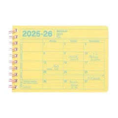 新品 B7変形 ノートブックカレンダー・SS 月間ブロック イエロー 2025年4月始まり スケジュール帳 マークス 2025 25SDR-NB14-YE 手帳